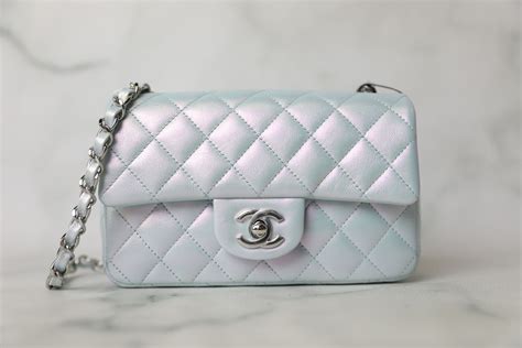 chanel mini rectangular iridescent blue|chanel mini purses.